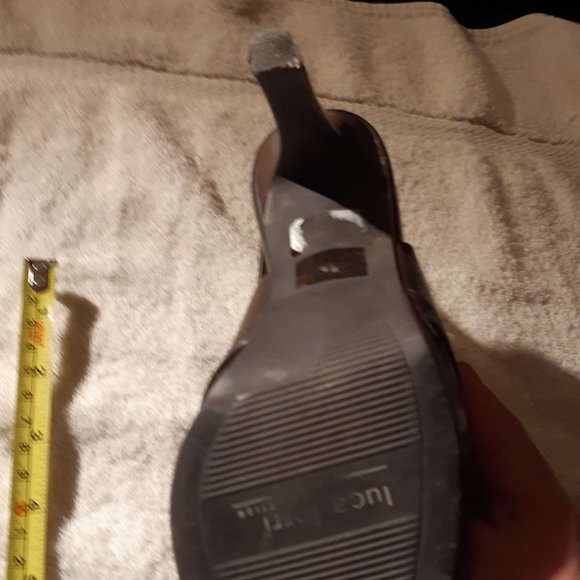 Luca Ferri collection peep toe leather slingback high heels size 6, excellent - Picture 6 of 7